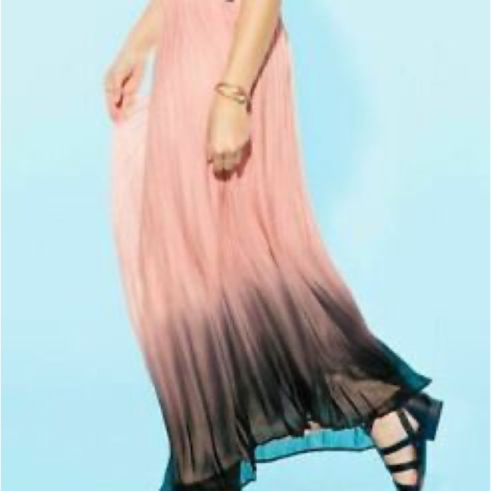 Mark Avon Maxi Skirt Pink Black Ombré